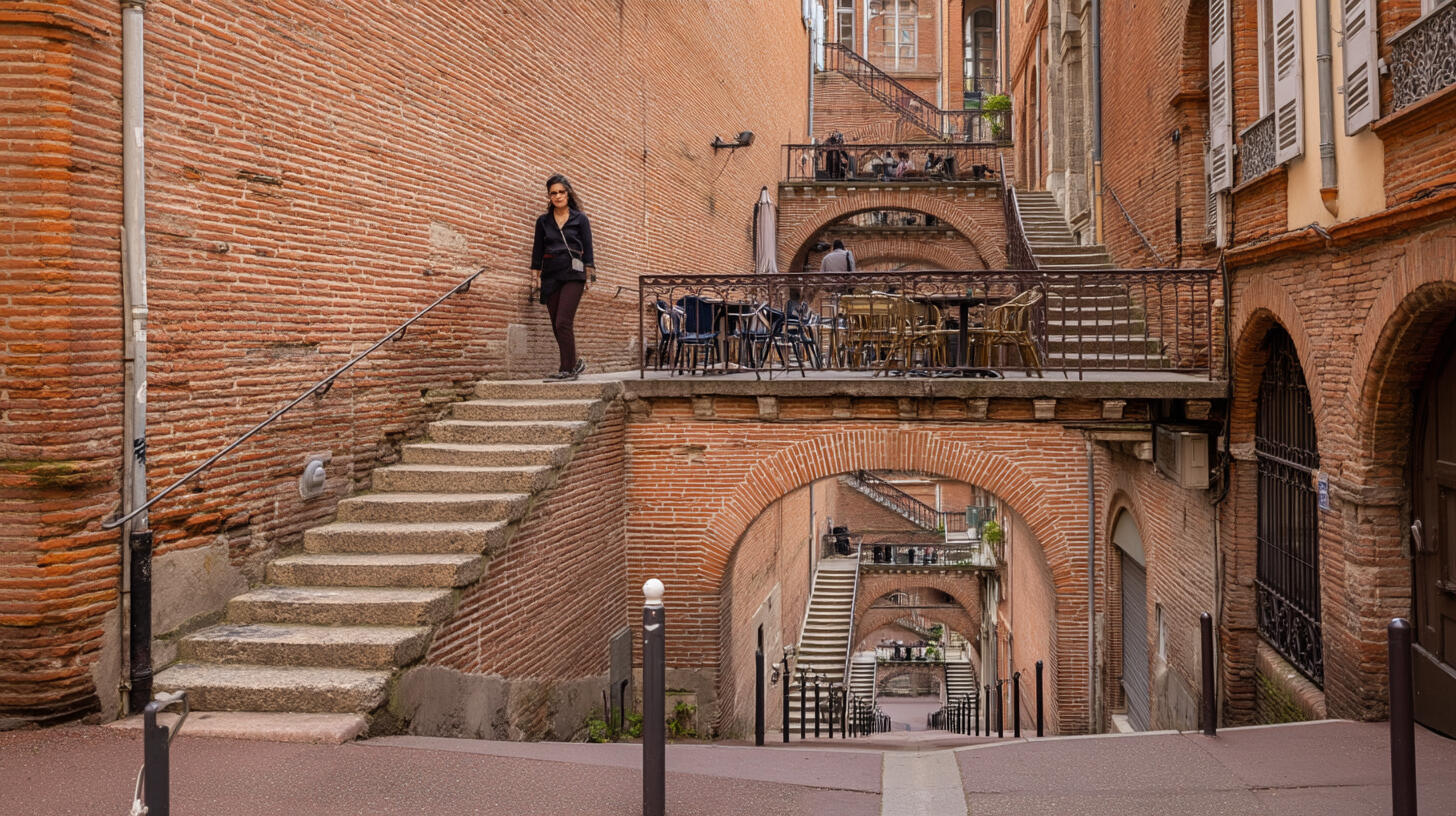 Le passage Maurits Cornelis, Toulouse. Midjourney v8 Alpha.